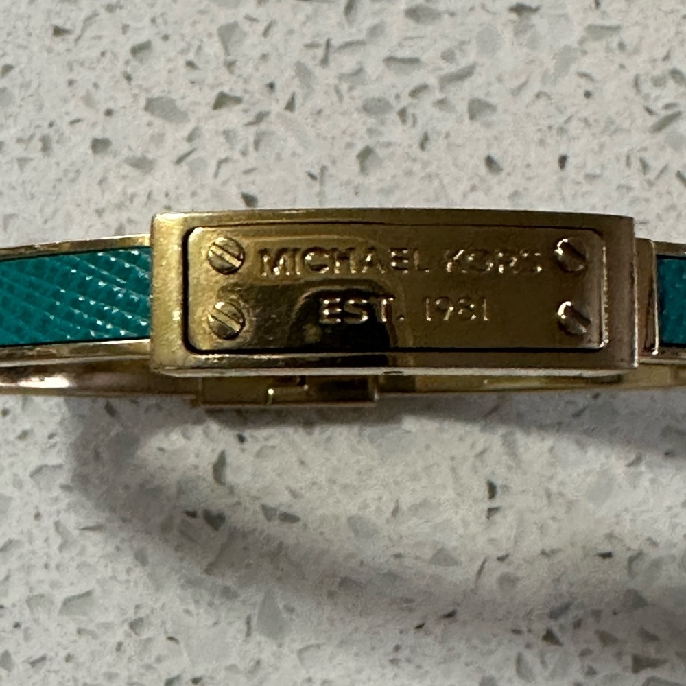 Michael Kors Gold and Teal Bangle